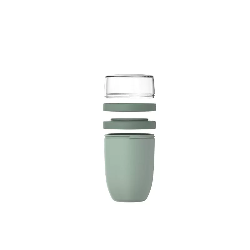 Mepal Ellipse 3-częściowy izolowany pojemnik na lunch o pojemności 500 ml + 2 x 200 ml - Zielony szałwiowy (11314361)