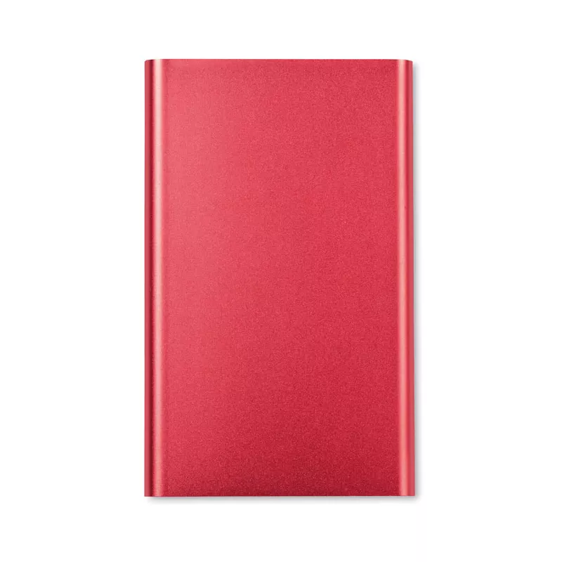 Powerbank płaski aluminiowy 4000 mAh POWERFLAT - Czerwony (MO8735-05)
