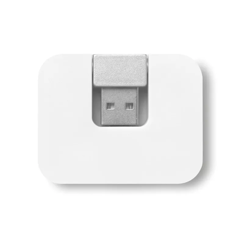 Hub USB 4-portowy z ABS SQUARE - Bialy (MO8930-06)