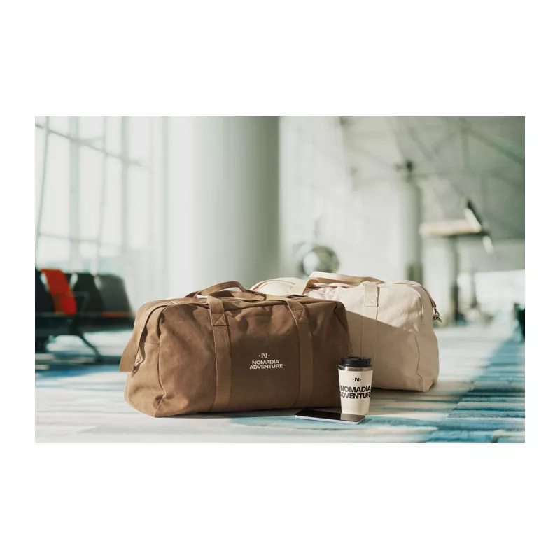 Torba podróżna z recyklingu 450 g/m² DUFFAS COLOUR - Khaki (MO2508-39)