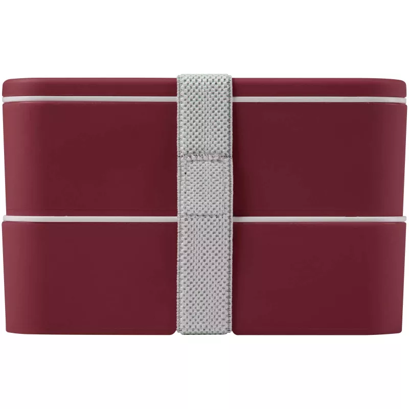 MIYO POP dwupoziomowe pudełko śniadaniowe 700+700 ml - Bordo (21077922)