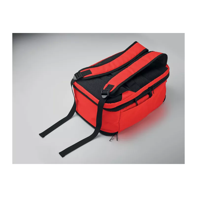Plecak kabinowy z RPET na laptop 15" FLYSAFE - Czerwony (MO2840-05)