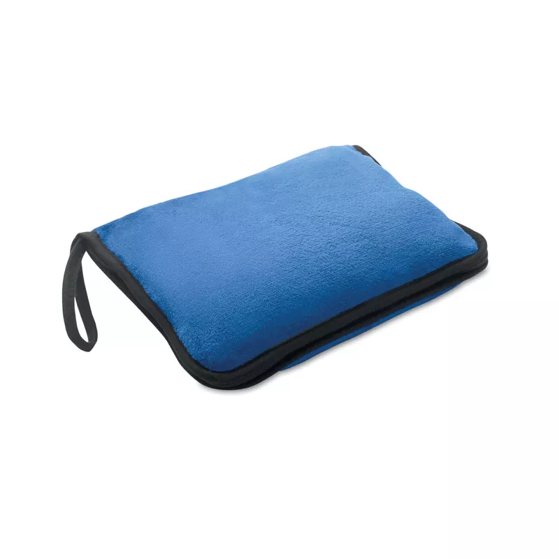 Koc podróżny i poduszka 2 w 1 220 g/m² COZY - Niebieski (MO2568-04)