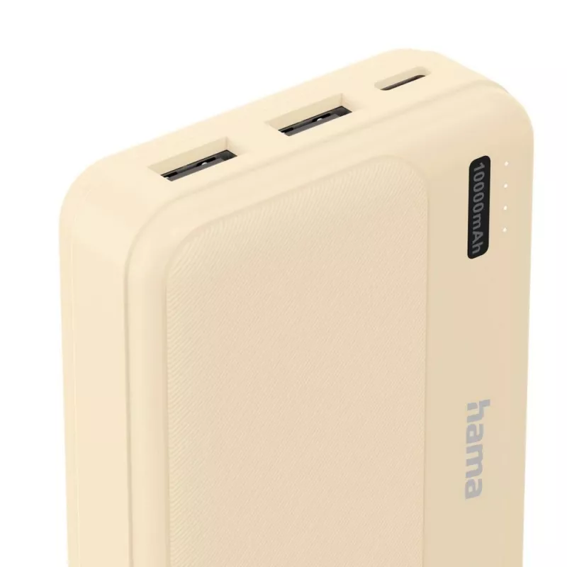 Power bank 10000 mAh Hama Power Pack Pocket - beżowy (VH082-20)