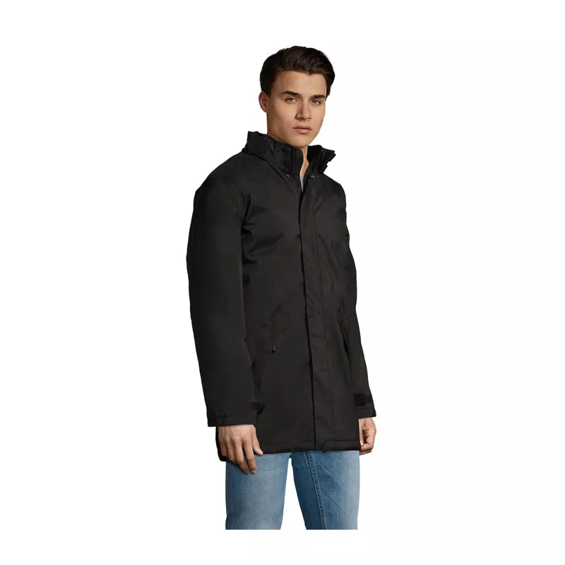Kurtka unisex ocieplana z kapturem Sol's ROBYN - Czarny (S02109-BK)