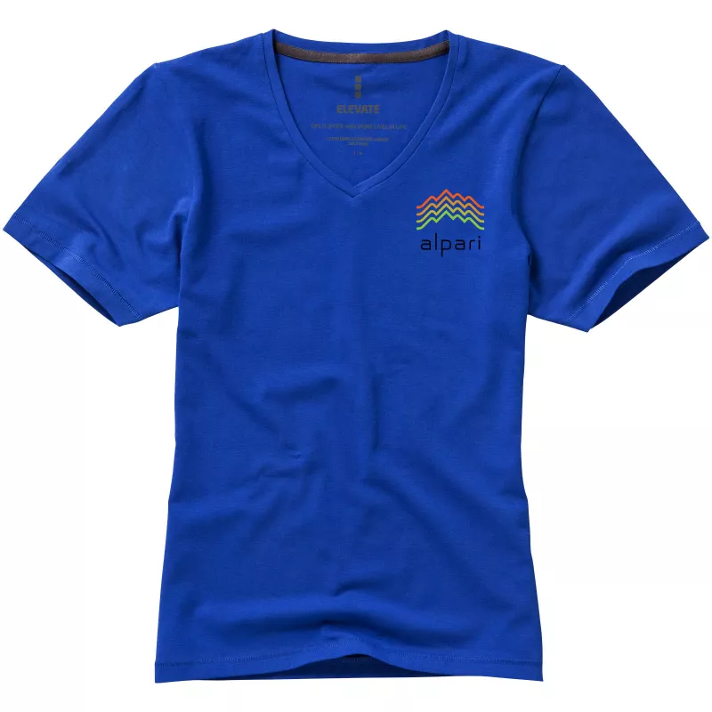 Damski T-shirt organiczny Kawartha z krótkim rękawem - Niebieski (38017-BLUE)