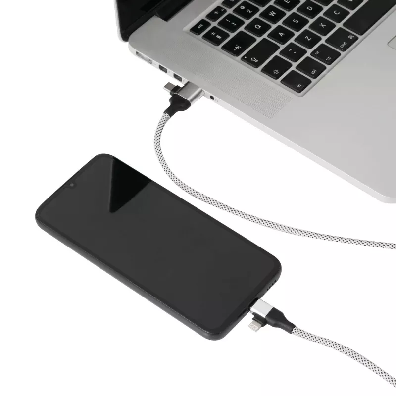 Kabel do ładowania i przesyłania danych - srebrny (56-1107413)