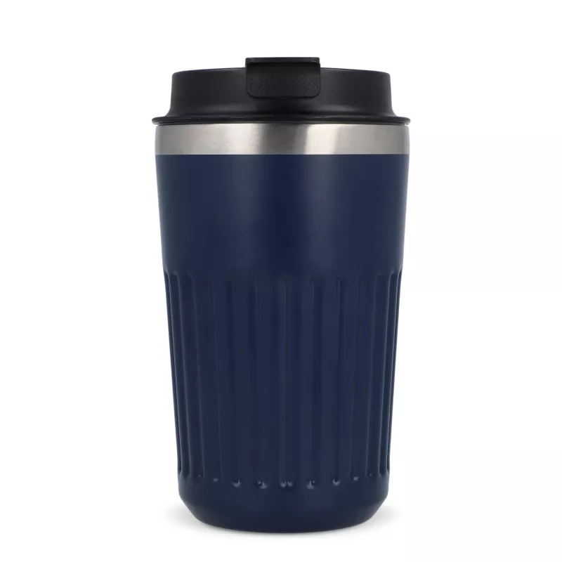 Termos na kawę ze stali nierdzewnej pochodzącej z recyklingu, 400 ml - ciemnoniebieski (LT98698-N0010)