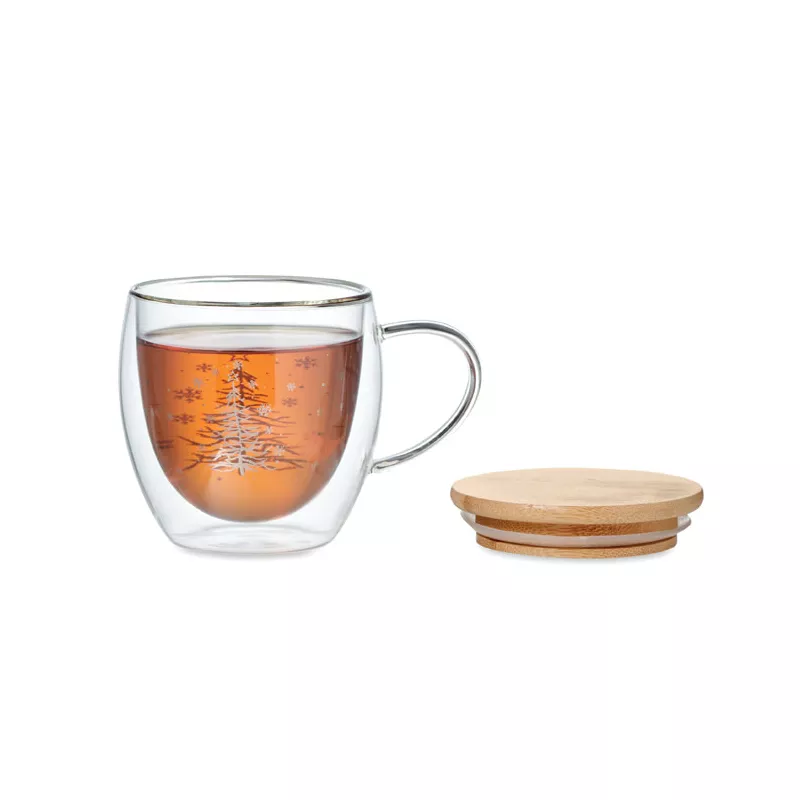 Kubek szklany dwuścienny 220 ml SIAN - Przezroczysty (CX1524-22)