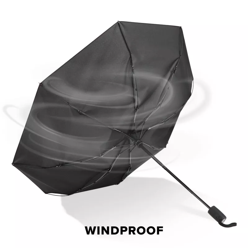 Taman Pongee 21" Wiatroodporny parasol Automatycznie otwierany i zamykany - czarny (LT97117-N0002)