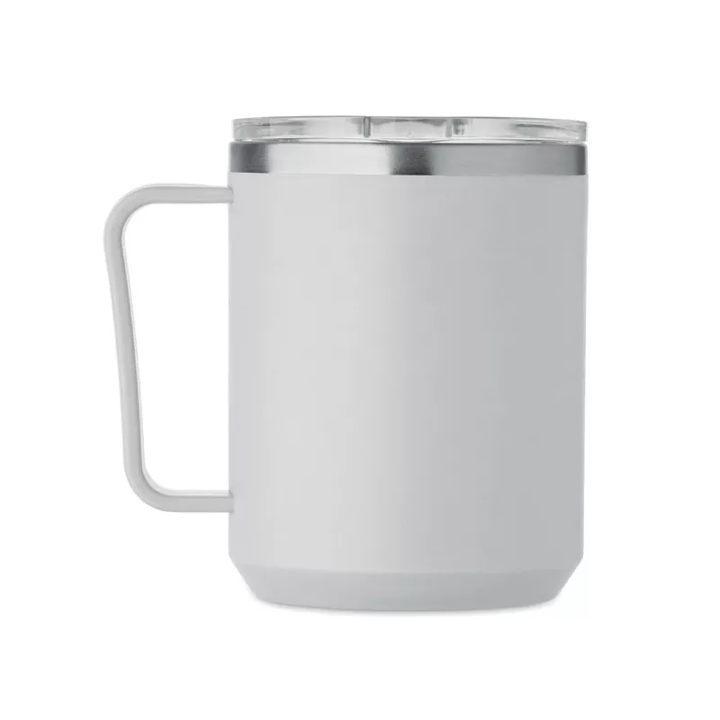 Kubek dwuścienny z przesuwaną pokrywką 400 ml COCOA - Szary (MO2900-07)