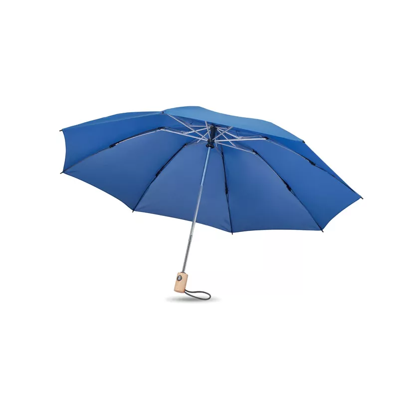 Parasol składany automatyczny 23" z RPET LEEDS - Niebieski (MO6265-37)