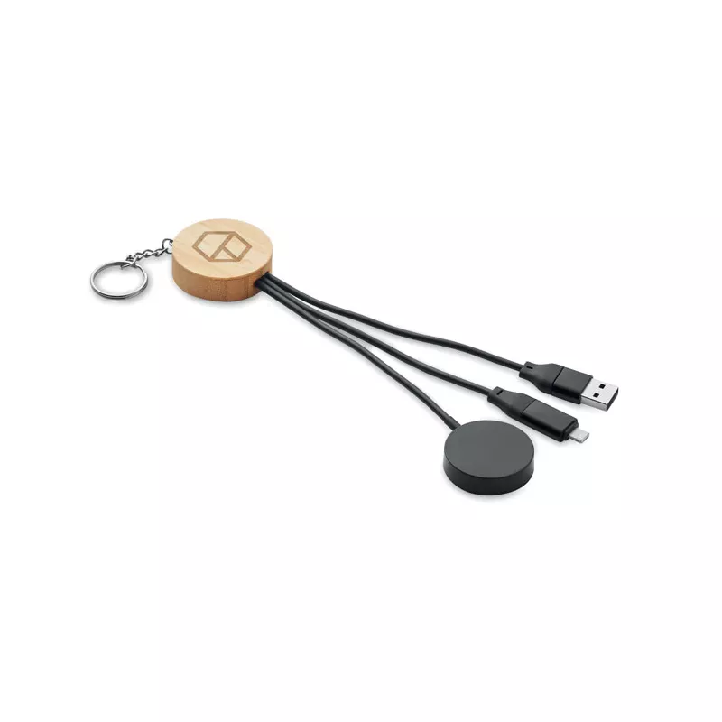 Kabel do ładowania 4 w 1 z ładowarką zegarka BULE - Czarny (MO2451-03)