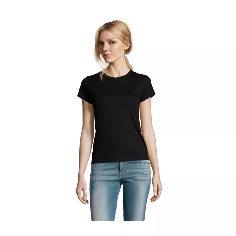 Koszulka damska 190 g/m² Sol's IMPERIAL WOMEN - Deep Black (S11502-DB)
