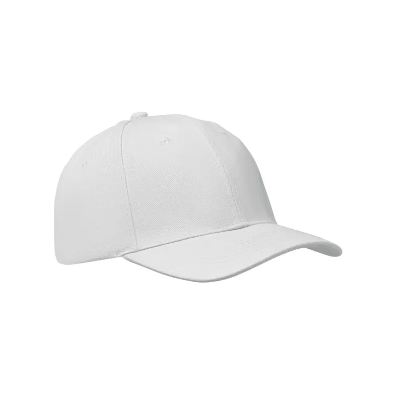 Czapka z daszkiem 6-panelowa 260 g/m² BUFFALO - Bialy (MO1464-06)