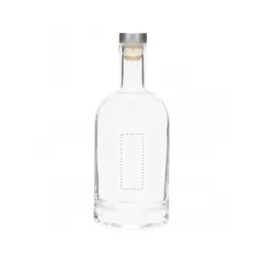 centered on the glass