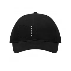 centered on the right side of the front