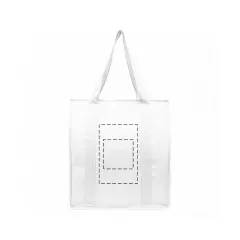 centered on front between the straps