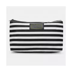 centered on the faux leather part