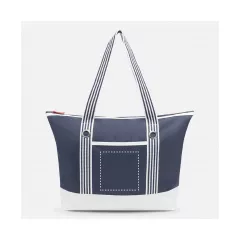 centered on front between the straps