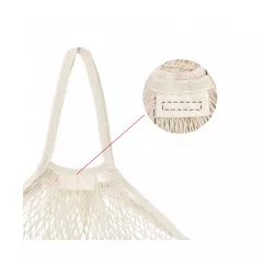 centered on the tag inside the net