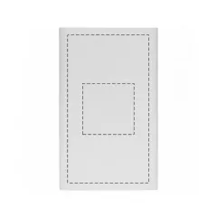 centered on the front side