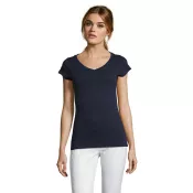Koszulka damska z dekoltem w serek 150 g/m² Sol's MOON French Navy