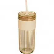 grey - Kubek akrylowy ze słomką 660 ml SOLEDAD
