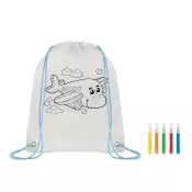 Worek do kolorowania z mazakami 80 g/m² CARRYDRAW Baby Blue