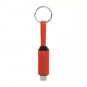 czerwony - Keycab přívěsek na klíče 60W kabel USB-C