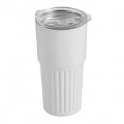 biały - Próżniowy kubek 600 ml WAVE LINE