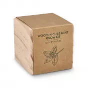 naturalny-t - Zestaw drewnianych doniczek FSC – miętowy