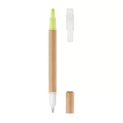 Długopis z zakreślaczem 2 w 1 z kartonu DUO PAPER