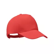 Czapka z daszkiem organiczna 250 g/m² BICCA CAP Czerwony