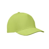 Czapka z daszkiem 5-panelowa z bawełny 180 g/m² SUNNY Limonka