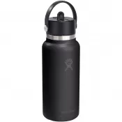 Hydro Flask Wide Mouth 946 ml – termoizolowana butelka na wodę ze stali nierdzewnej, z nakrętką ze słomką