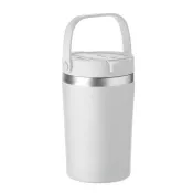Kubek termiczny ze słomką i paskiem 350 ml COZYCUP Bialy