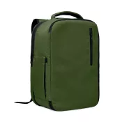 Plecak kabinowy z RPET na laptop 15" FLYSAFE Ciemnozielony