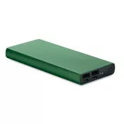 Powerbank 10 000 mAh aluminiowy POWERFLAT 10C Ciemnozielony