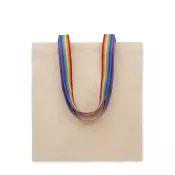 Torba bawełniana z tęczowymi uchwytami 180 g/m² AURORA