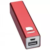 czerwony - Power bank 2200 mAh PORT HOPE