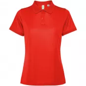 Czerwony - Tormo damskie polo z krótkim rękawem
