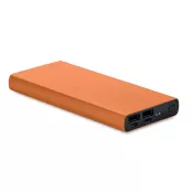 Powerbank 10 000 mAh aluminiowy POWERFLAT 10C Pomaranczowy