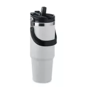 Kubek termiczny ze słomką ze stali 850 ml SUMA HAND Bialy