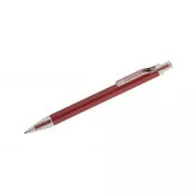 czerwony - Długopis metalowy SPRINGO