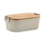 Lunchbox z PP z bambusową pokrywką 700 ml LEKKER Bezowy