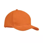 Czapka z daszkiem 6-panelowa 270 g/m² TEKAPO Pomaranczowy