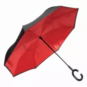 czarny, czerwony - Parasol FLIPPED