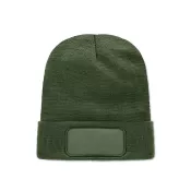 Czapka zimowa unisex z dzianiny RPET CAPNIT Ciemnozielony