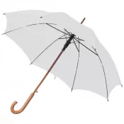 biały - Parasol automatyczny drewniany Ø105 cm NANCY
